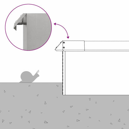 Recinto per lumache Argento 100 x 3,5 x 25 cm