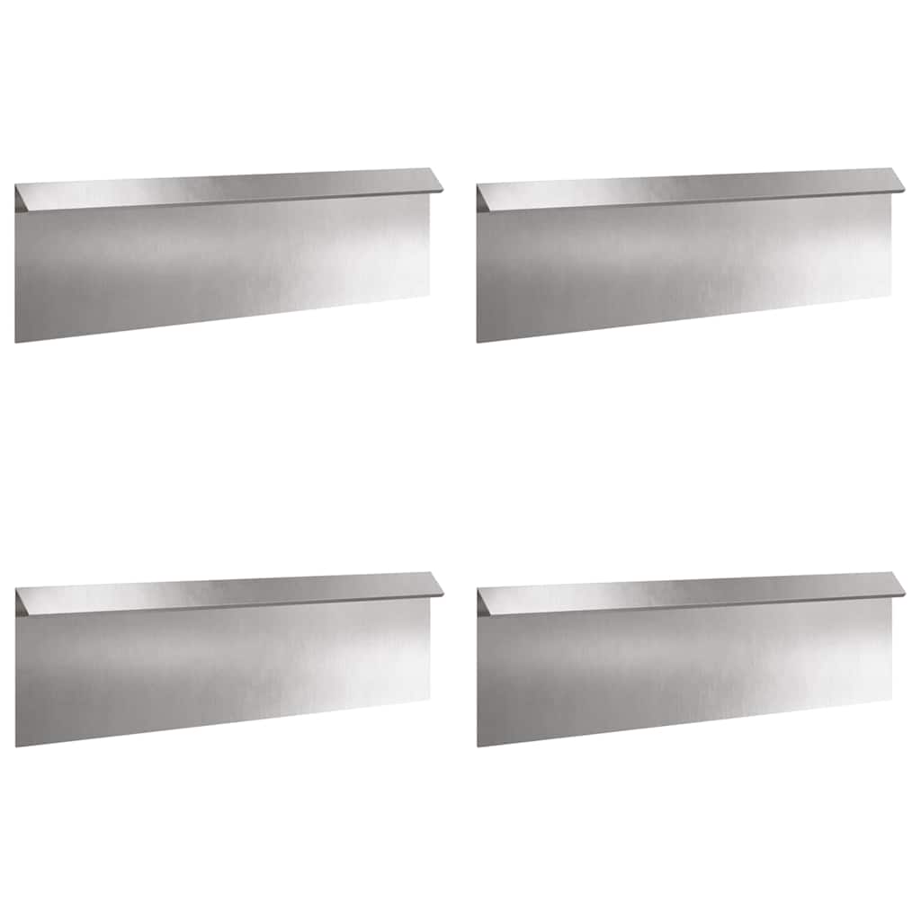 Recinto per lumache 4 pcs Argento 100 x 3,5 x 25 cm