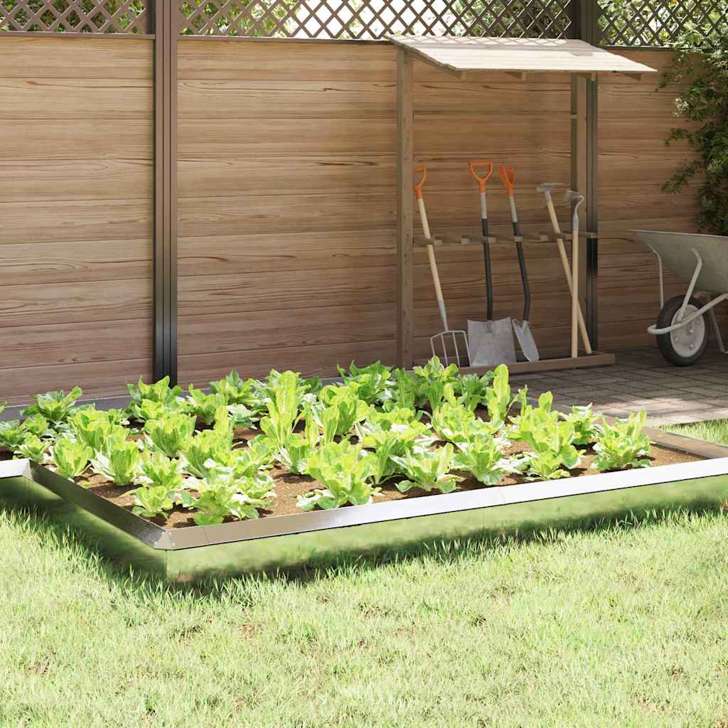 Recinto per lumache 16 pcs Argento 100 x 3,5 x 25 cm