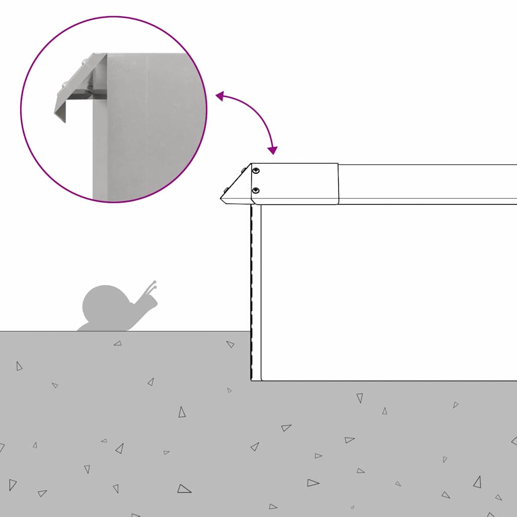 Recinto per lumache 16 pcs Argento 100 x 3,5 x 25 cm