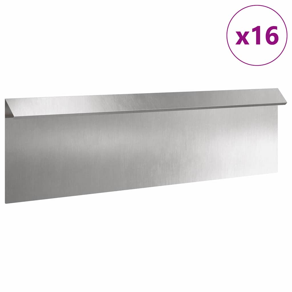 Recinto per lumache 16 pcs Argento 100 x 3,5 x 25 cm