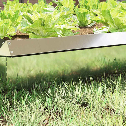 Recinto per lumache Argento 100 x 3,5 x 25 cm Acciaio zincato