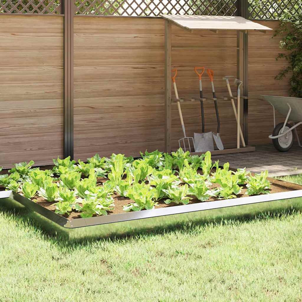 Recinto per lumache 16 pcs Argento 100 x 3,5 x 25 cm