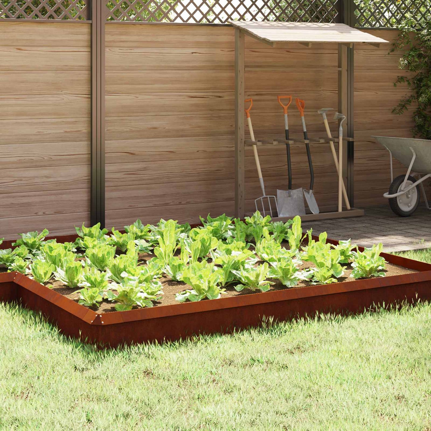 Recinto per lumache Ruggine 100 x 3,5 x 25 cm | homemem39