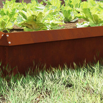 Recinto per lumache 16 pcs Ruggine 100 x 3,5 x 25 cm | homemem39