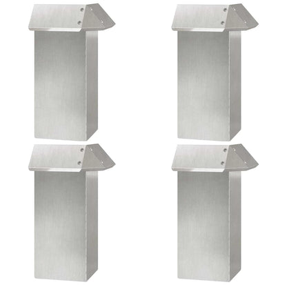 Recinto per lumache 4 pcs Argento 13,5 x 13,5 x 25 cm