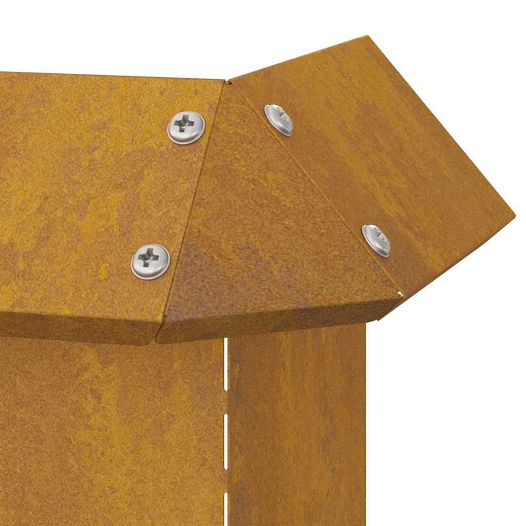 Recinto per lumache 4 pcs Ruggine 13,5 x 13,5 x 25 cm