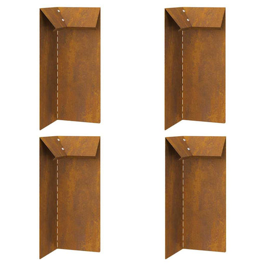 Recinto per lumache 4 pcs Ruggine 10 x 10 x 25 cm