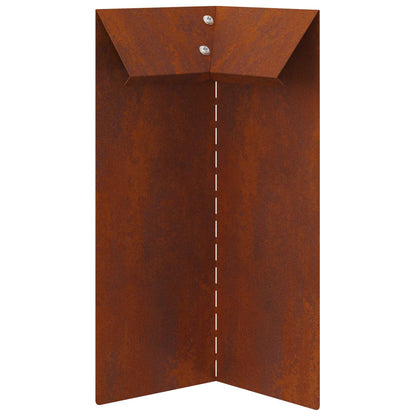 Recinto per lumache 4 pcs Ruggine 10 x 10 x 25 cm | homemem39
