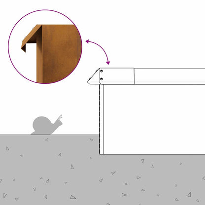 Recinto per lumache 4 pcs Ruggine 10 x 10 x 25 cm