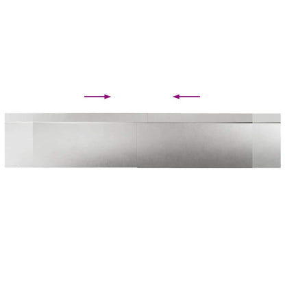 Recinzioni per lumache 8 pcs 100 x 3,5 x 25 cm Argento