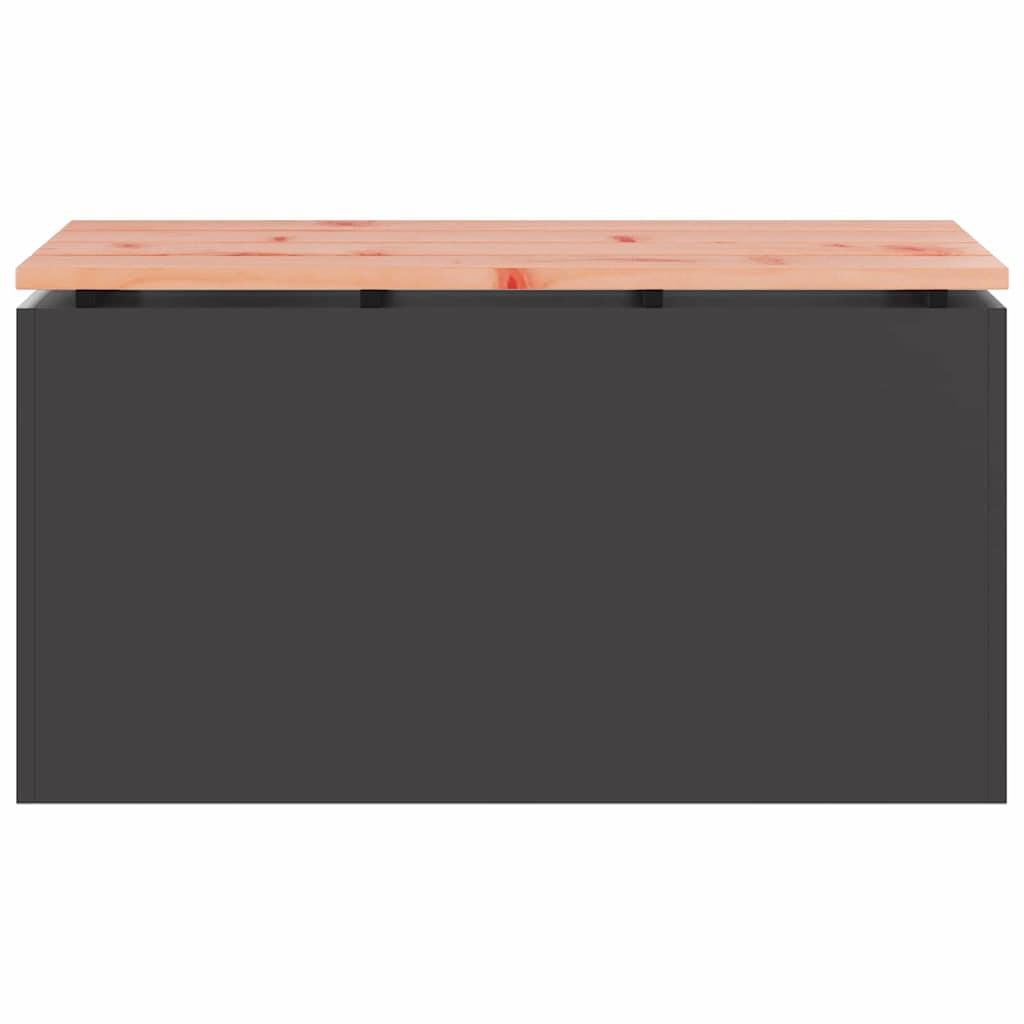 Panchina da giardino Nero 80 x 40 x 43 cm Acciaio | homemem39