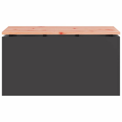 Panchina da giardino Nero 80 x 40 x 43 cm Acciaio | homemem39
