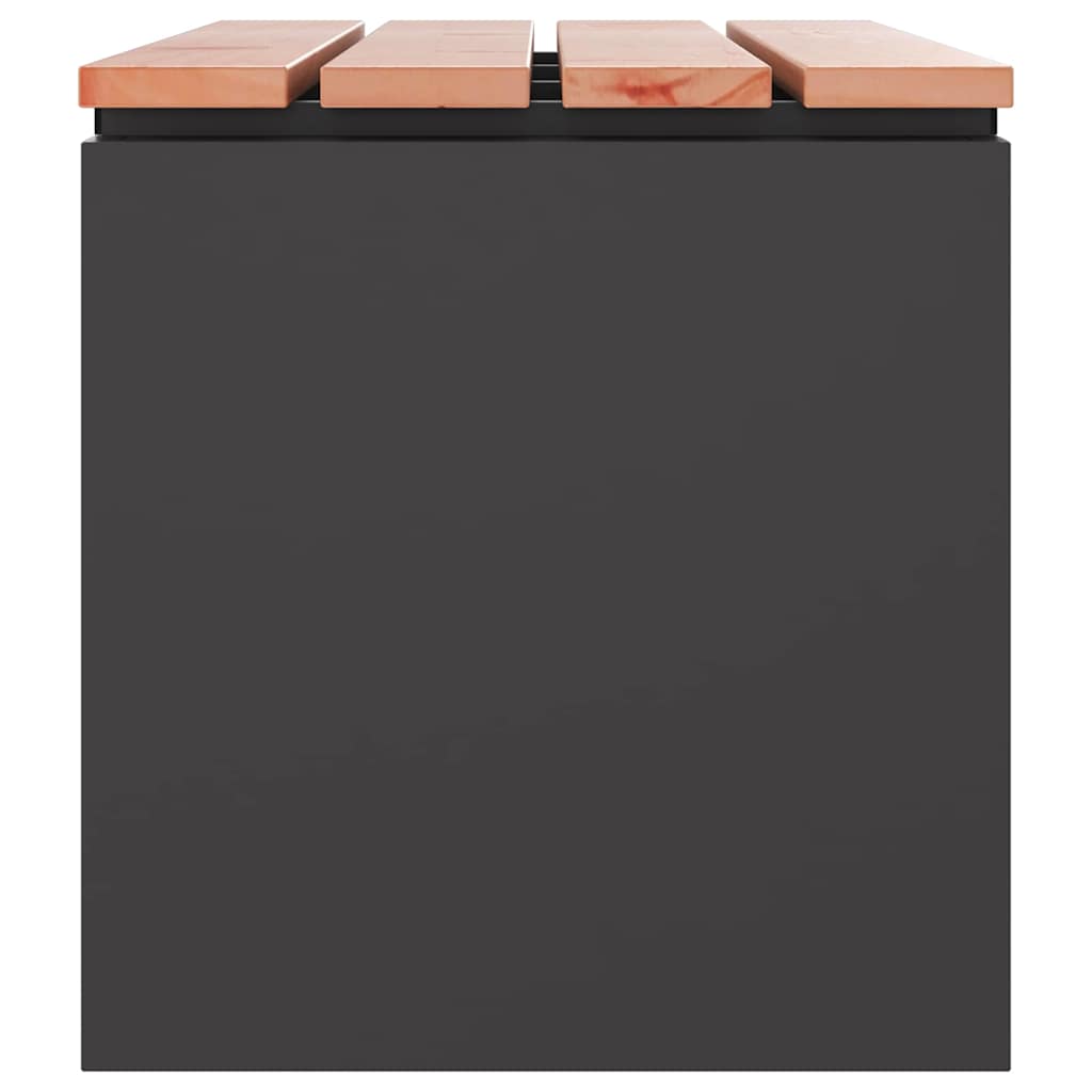 Panchina da giardino Nero 80 x 40 x 43 cm Acciaio | homemem39