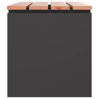 Panchina da giardino Nero 80 x 40 x 43 cm Acciaio | homemem39
