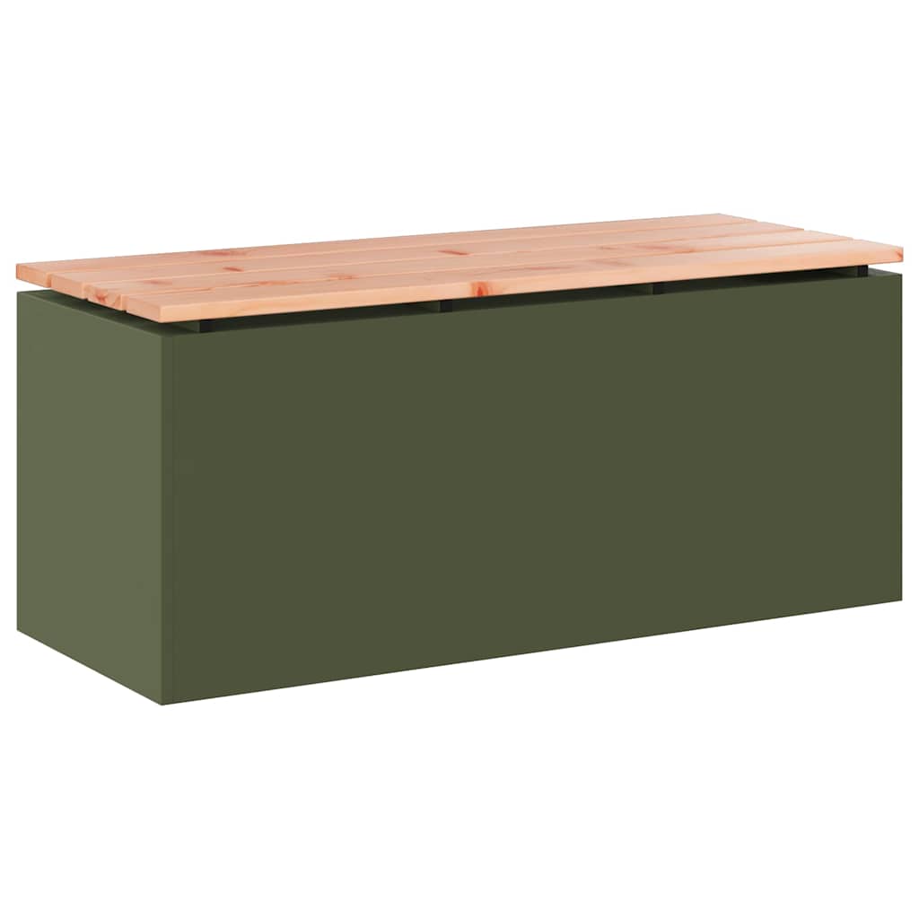 Panchina da giardino Oliver verde 100 x 40 x 43 cm Acciaio