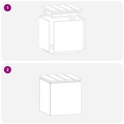 Panchina da giardino Bianco 40 x 40 x 43 cm Acciaio
