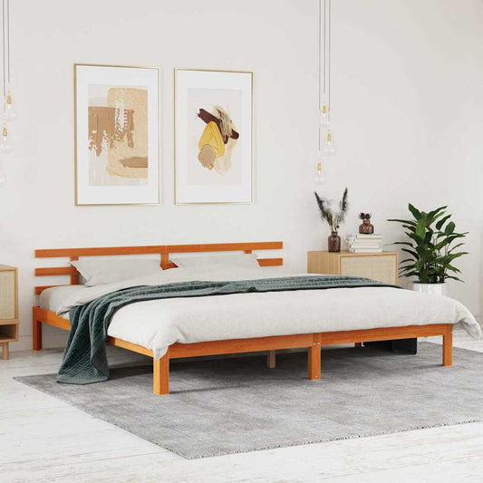 Struttura del letto Marrone cerato 203.5 x 205.5 x 69.5 cm | homemem39