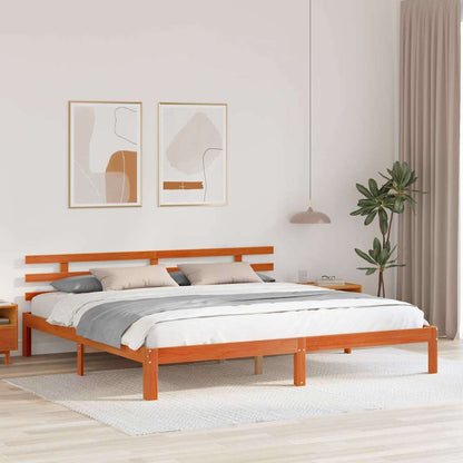 Struttura del letto Marrone cerato 203.5 x 205.5 x 69.5 cm | homemem39