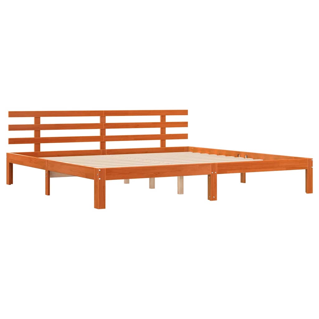 Struttura del letto Marrone cerato 203.5 x 205.5 x 69.5 cm | homemem39
