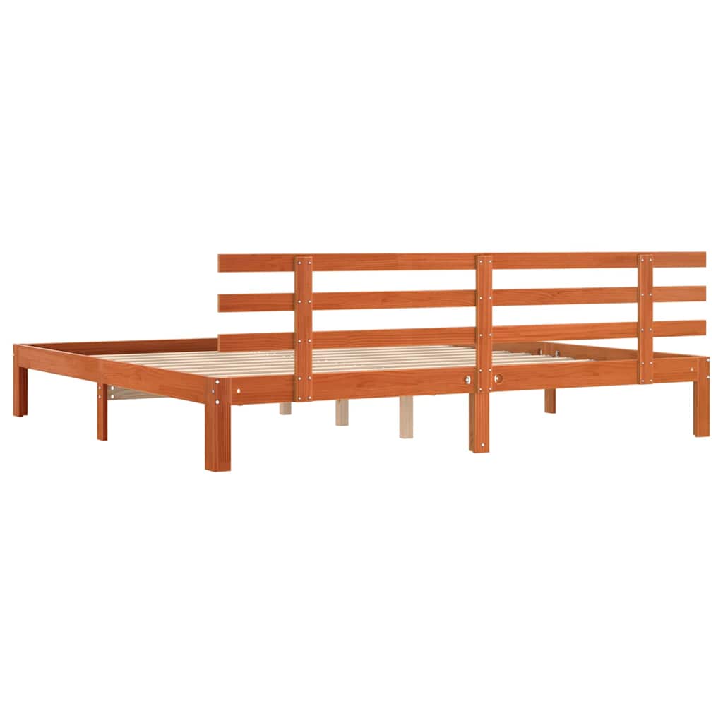 Struttura del letto Marrone cerato 203.5 x 205.5 x 69.5 cm | homemem39