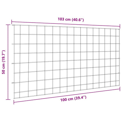 Set di Recinzione per Stagno 5 pcs Verde 100 x 50 cm Acciaio