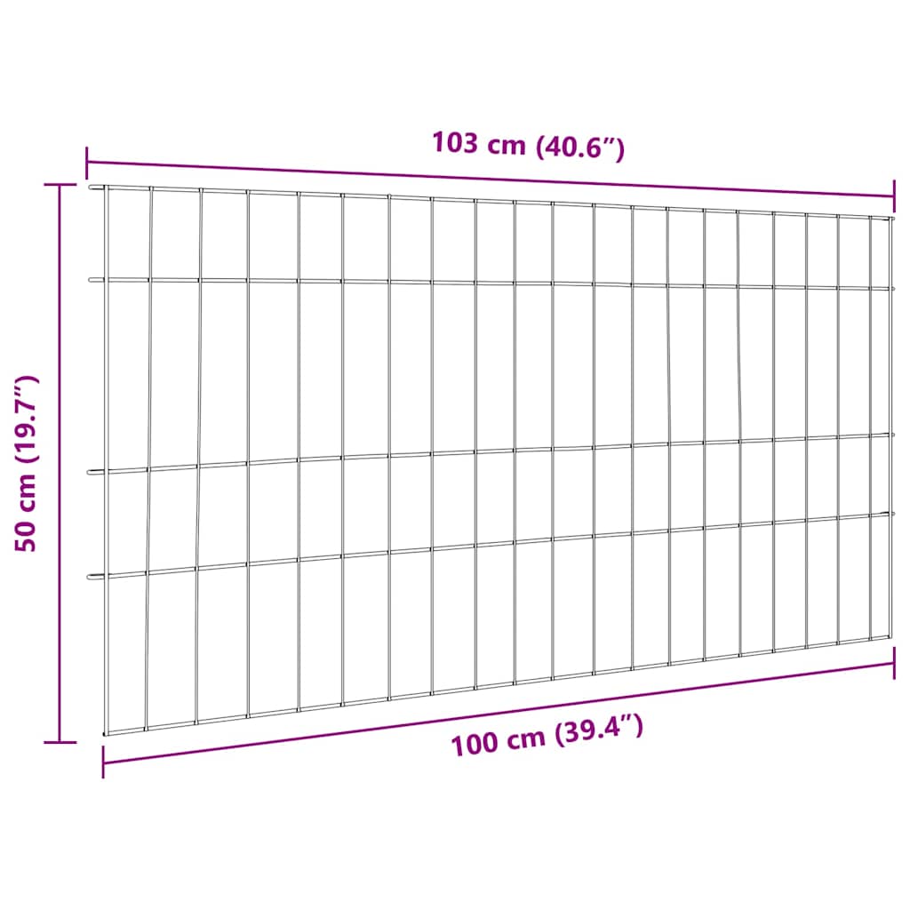 Set di Recinzione per Stagno 5 pcs Verde 100 x 50 cm Acciaio