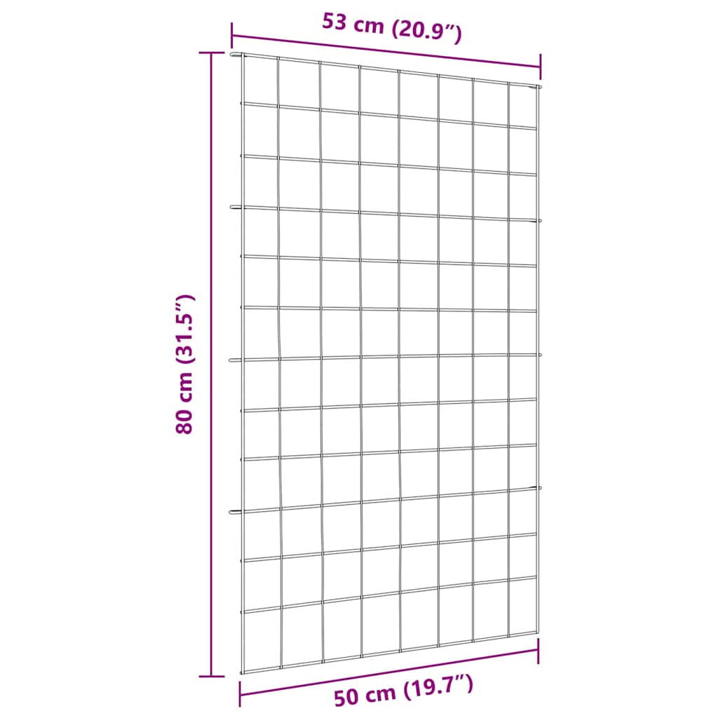 Set di Recinzione per Stagno 8 pcs Verde 50 x 80 cm Acciaio