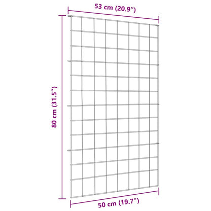 Set di Recinzione per Stagno 8 pcs Verde 50 x 80 cm Acciaio