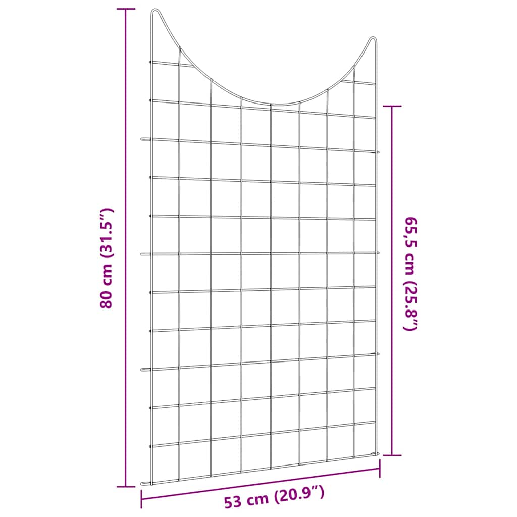 Set di Recinzione per Stagno 8 pcs Verde 50 x 80 cm Acciaio