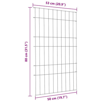 Set di Recinzione per Stagno 8 pcs Verde 50 x 80 cm Acciaio