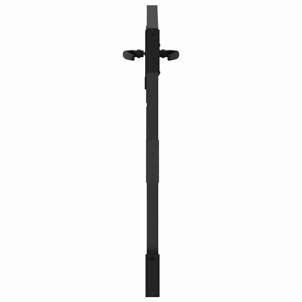 Cancello da giardino con blocco Nero 85 x 100 cm | homemem39