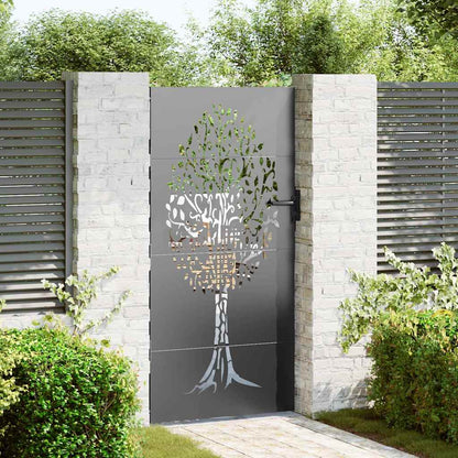 Cancello da giardino con blocco Nero 85 x 200 cm