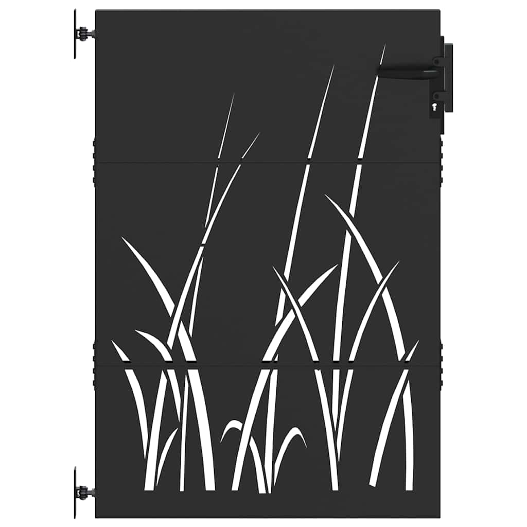 Cancello da giardino con blocco Nero 85 x 125 cm | homemem39