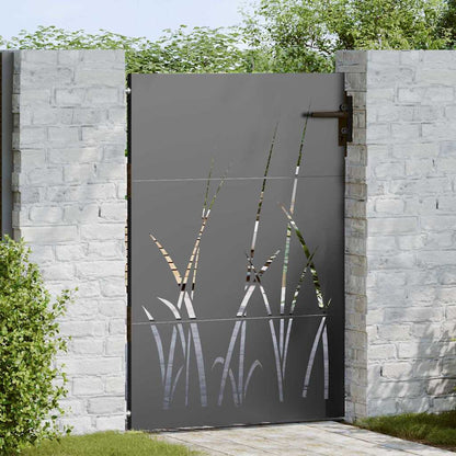 Cancello da giardino con blocco Nero 85 x 150 cm