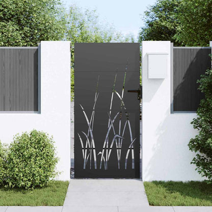 Cancello da giardino con blocco Nero 85 x 175 cm | homemem39