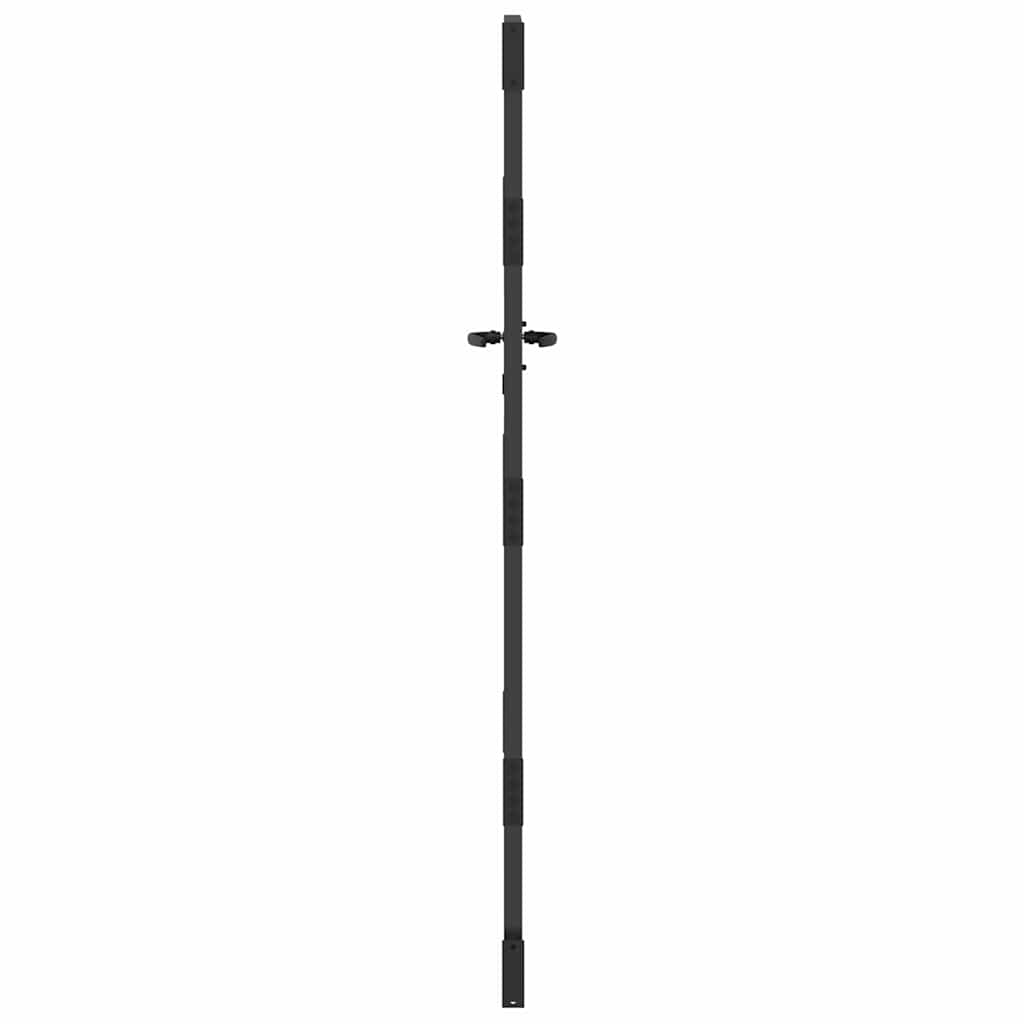 Cancello da giardino con blocco Nero 85 x 200 cm | homemem39