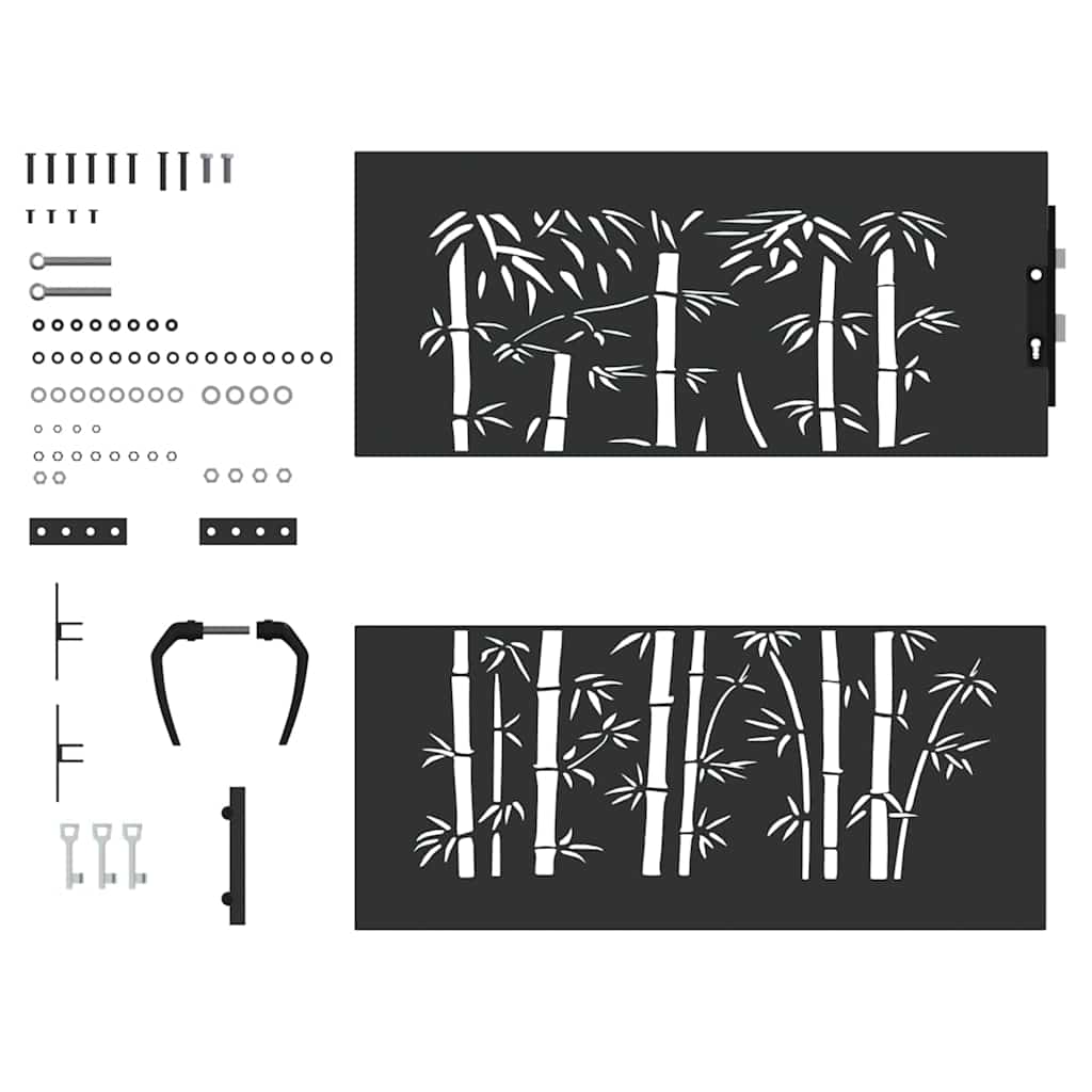 Cancello da giardino 85 x 100 cm Acciaio Verniciato a Polvere | homemem39