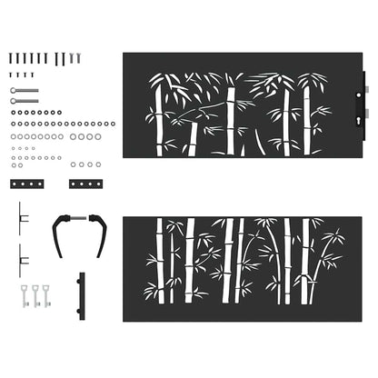 Cancello da giardino 85 x 100 cm Acciaio Verniciato a Polvere | homemem39