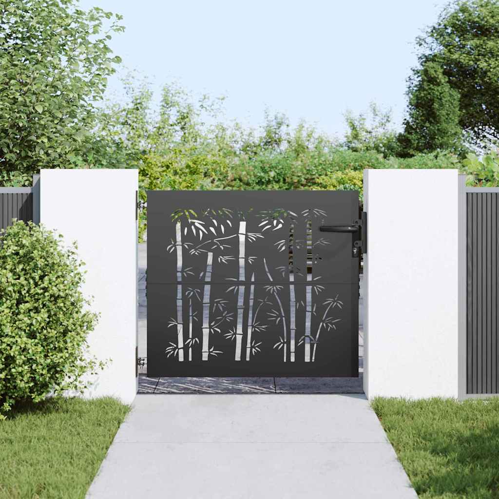 Cancello da giardino 85 x 100 cm Acciaio Verniciato a Polvere | homemem39