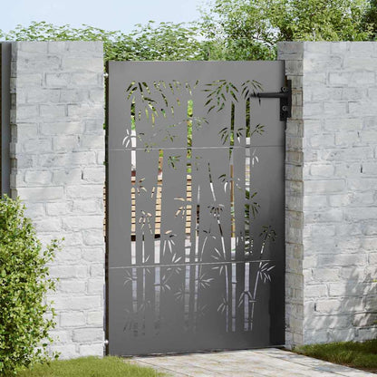 Cancello da giardino con blocco Nero 85 x 125 cm | homemem39