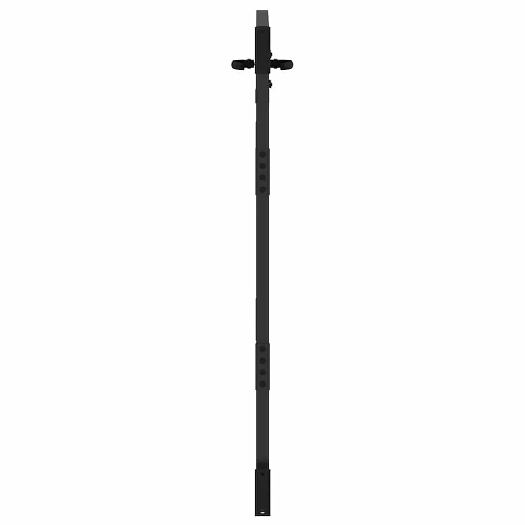 Cancello da giardino con blocco Nero 85 x 150 cm | homemem39