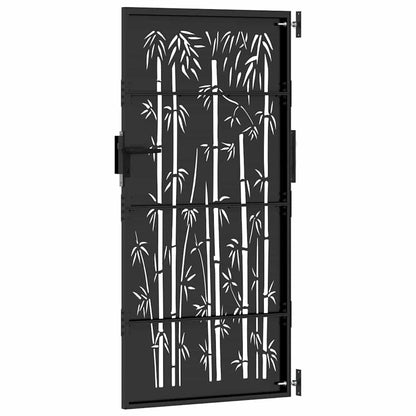 Cancello da giardino con blocco Nero 85 x 200 cm | homemem39