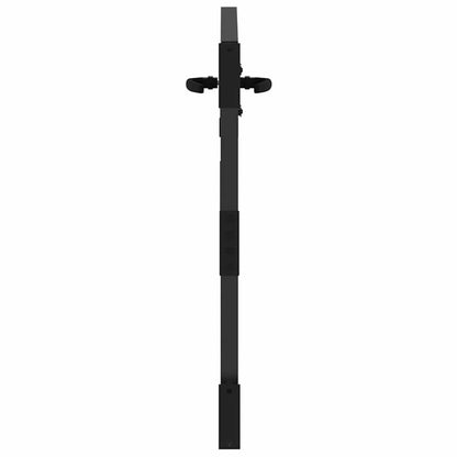 Cancello da giardino con blocco Nero 85 x 100 cm | homemem39