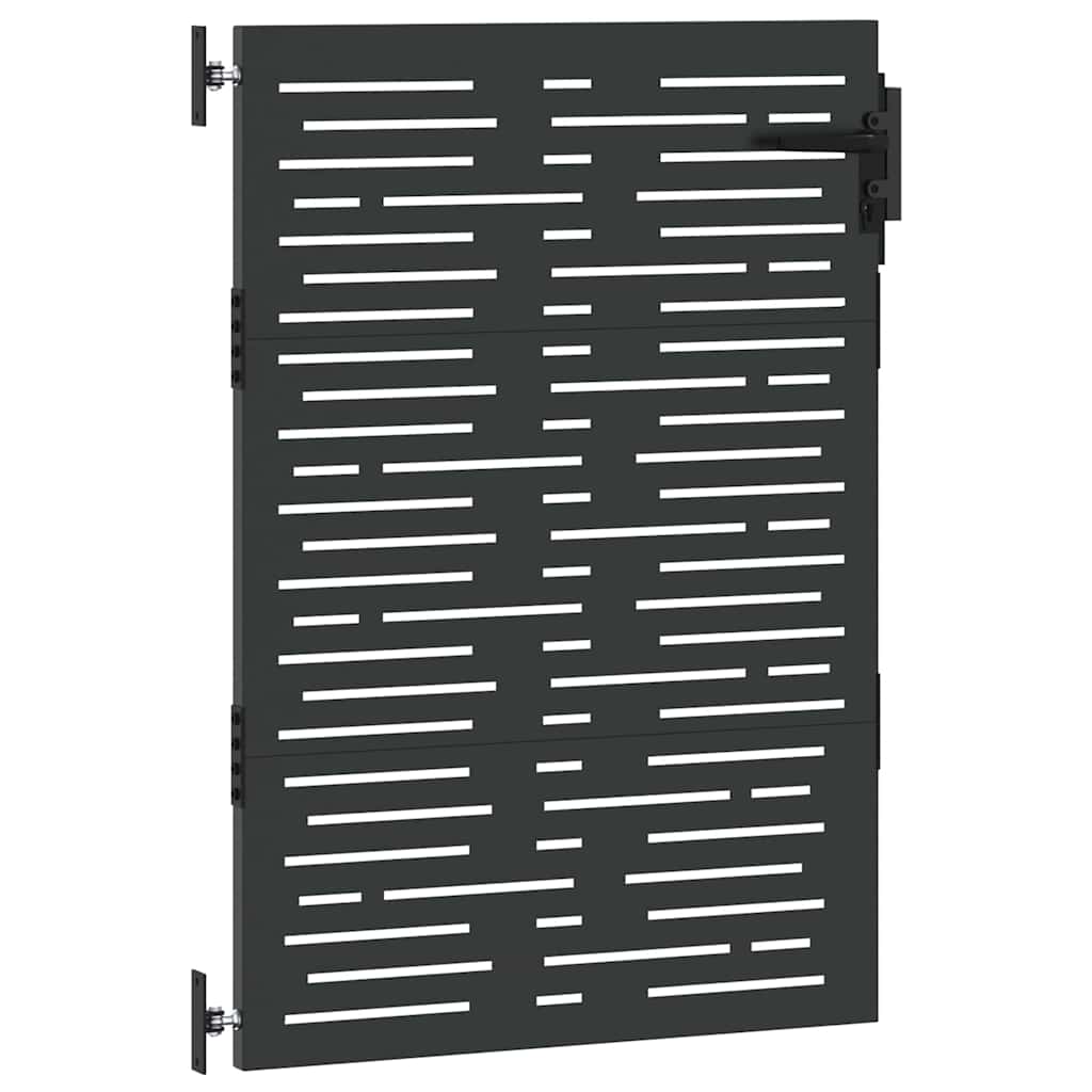 Cancello da giardino con blocco Nero 85 x 150 cm