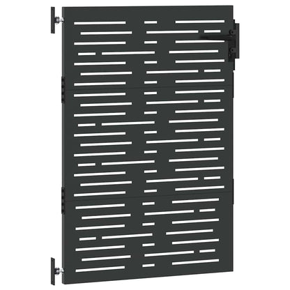 Cancello da giardino con blocco Nero 85 x 150 cm