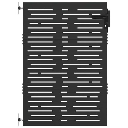 Cancello da giardino con blocco Nero 85 x 150 cm