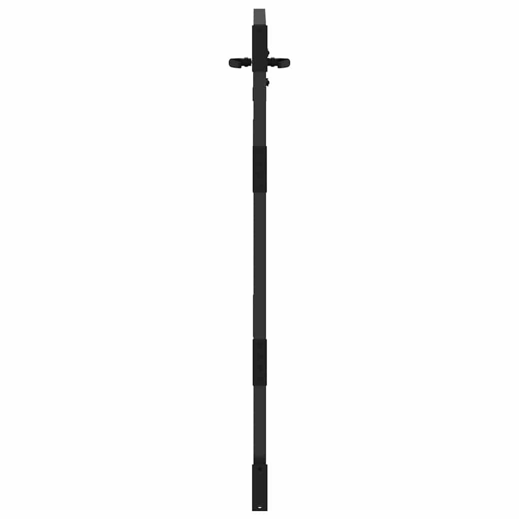 Cancello da giardino con blocco Nero 85 x 150 cm
