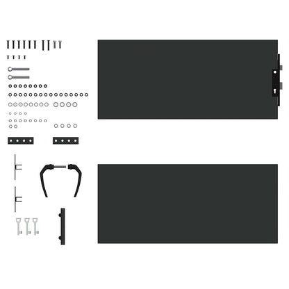 Cancello da giardino con blocco Nero 85 x 100 cm | homemem39