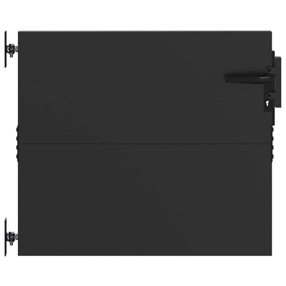 Cancello da giardino con blocco Nero 85 x 100 cm | homemem39